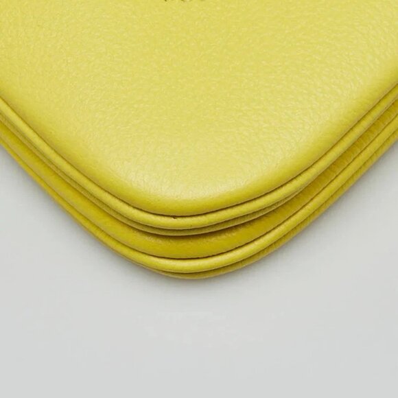 Hermes Lime Evercolor Leather Palladium Plated Trim Duo 24 Bag - Picture 4 of 12